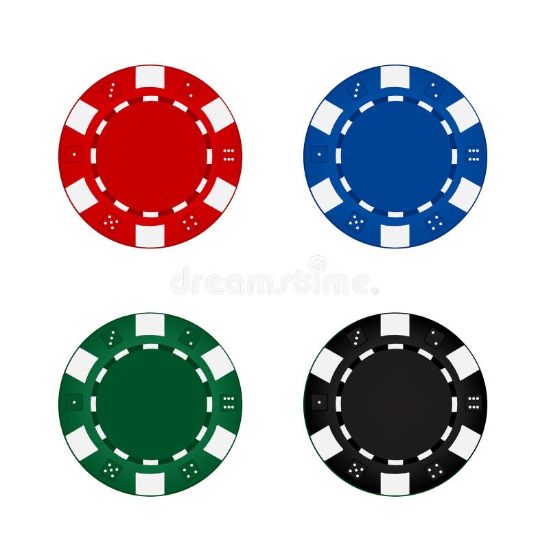 Blank poker chips vector stock illustration. Illustration of diamond ...