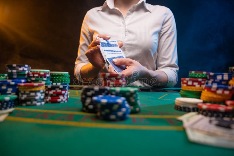 Poker. Playing Cards in a Casino. Dealer Deals Cards. Successful Game Stock  Image - Image of casino, addiction: 173111603
