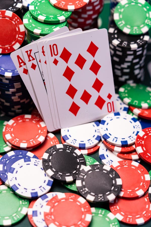 Poker royal flush stock image. Image of heart, betting 182130107