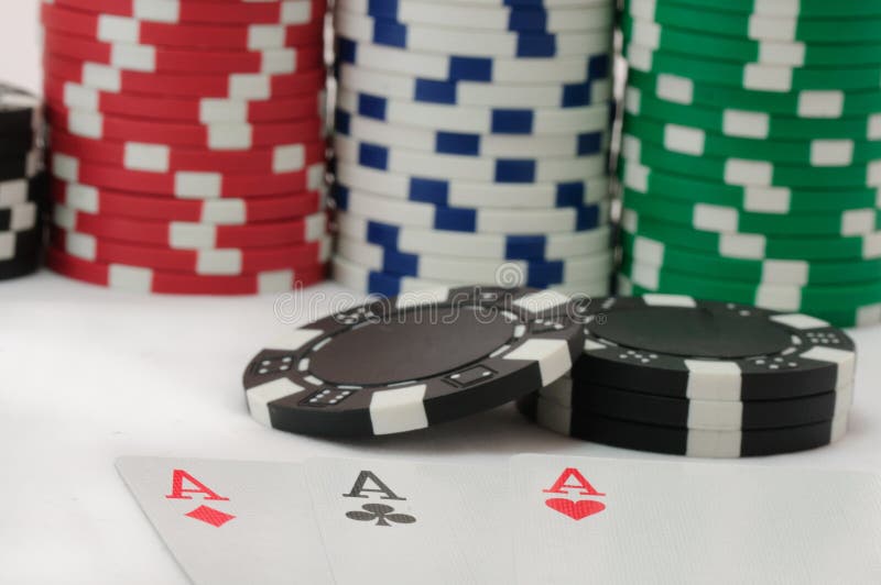 Poker, Royal Flush and Gambling Chips Stock Photo - Image of playful