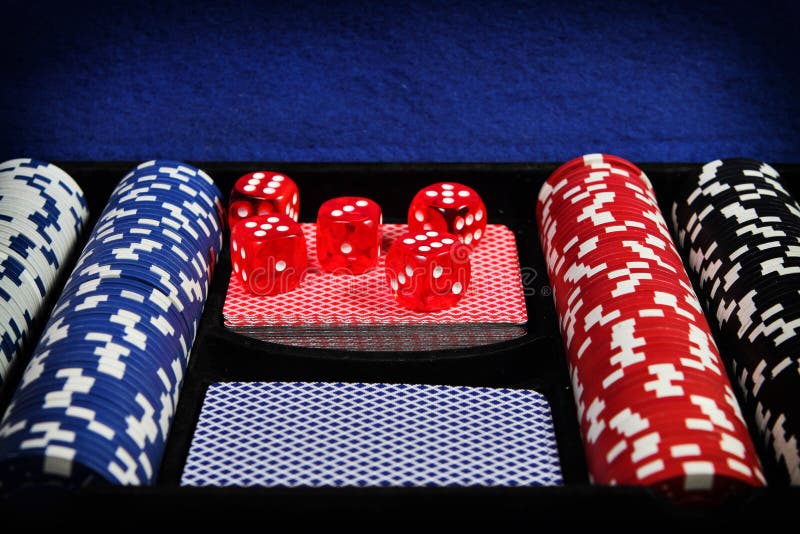 Poker set stock image. Image of macro, gambling, green 107552985