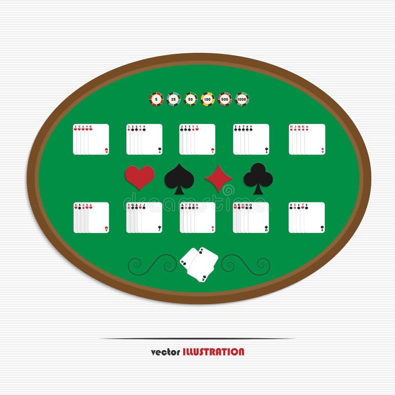 All poker hands stock illustration. Illustration of deck 2130732