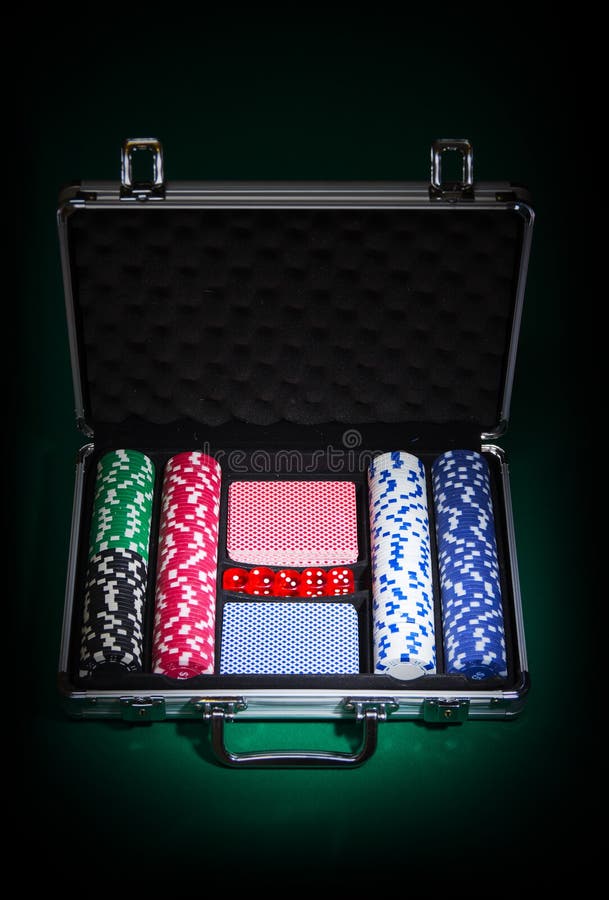 Poker set stock image. Image of handle, dice, chip, casino 49325769
