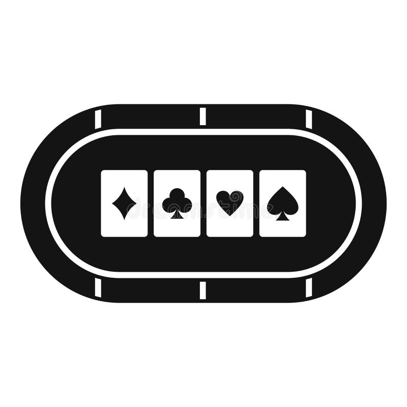 Poker table icon, simple style