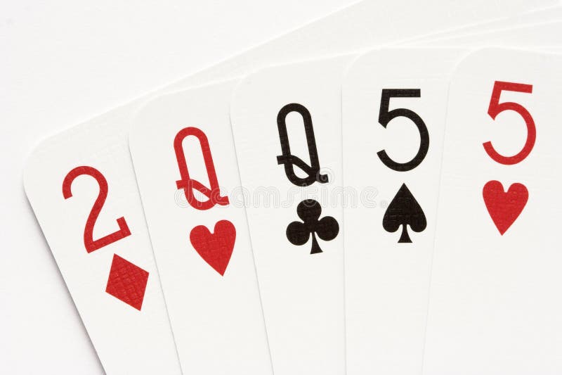 Poker hand two pair twos hi-res stock photography and images - Alamy