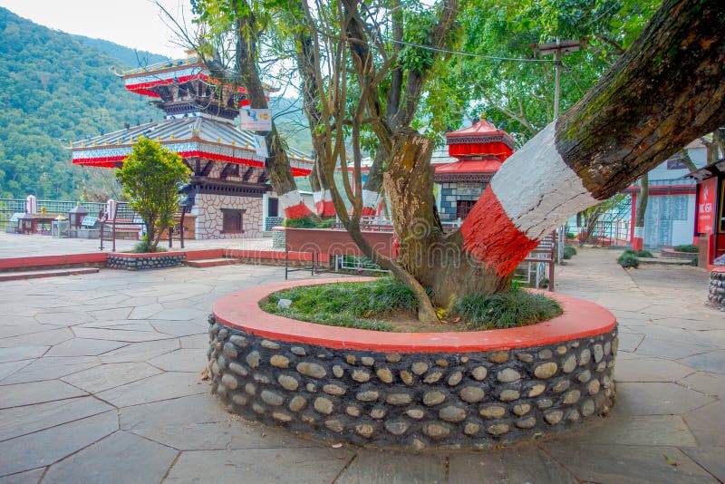 POKHARA, NEPAL 4. SEPTEMBER 2017 Allgemeiner Garten Mit