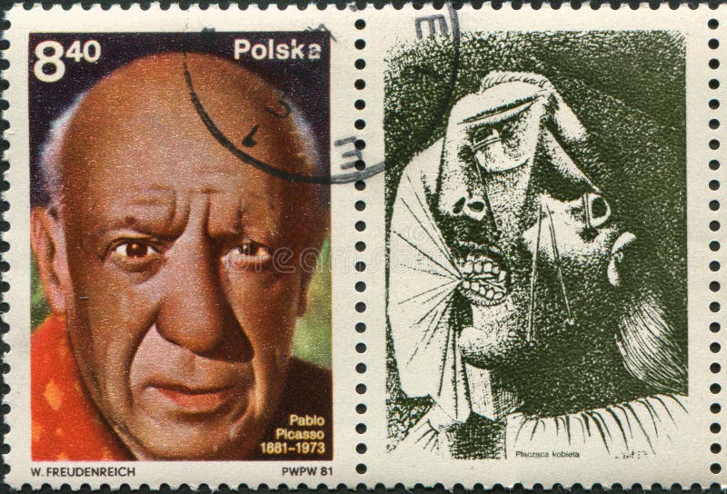 Poland - circa 1981: a stamp Poland circa 1981, dedicated to Pablo Picasso s birth centenary, circa 1981