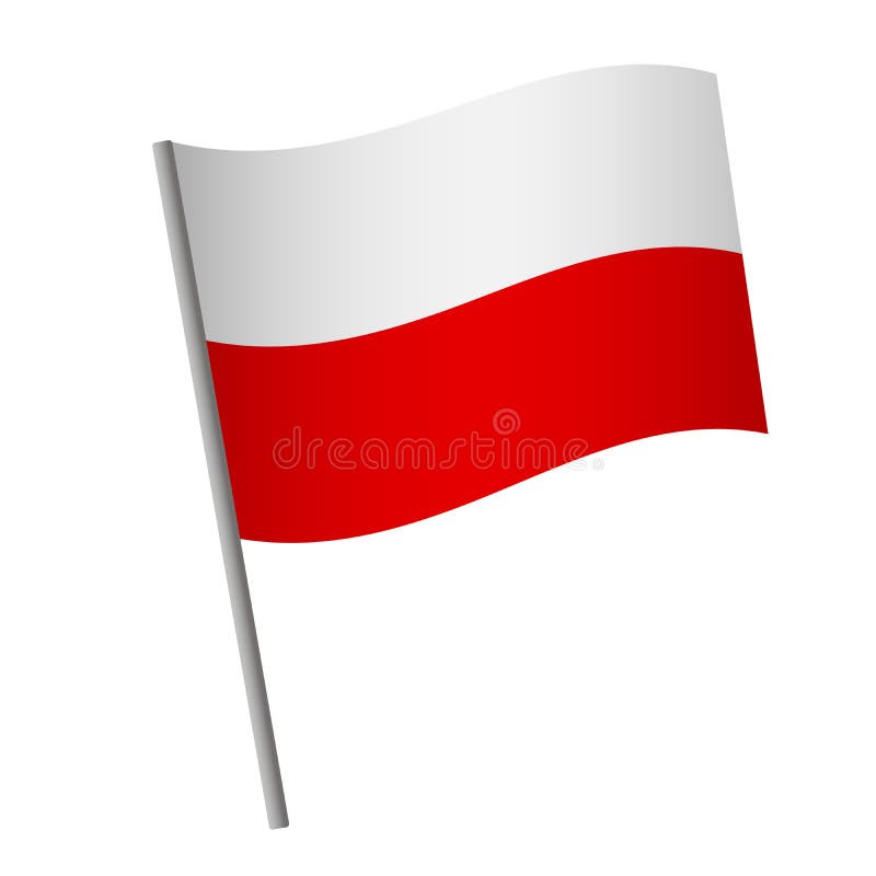 Poland flag icon stock illustration. Illustration of icon - 136584171