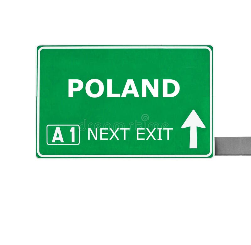 POLAND Road Sign Isolated on White Stock Photo Image of holiday, post