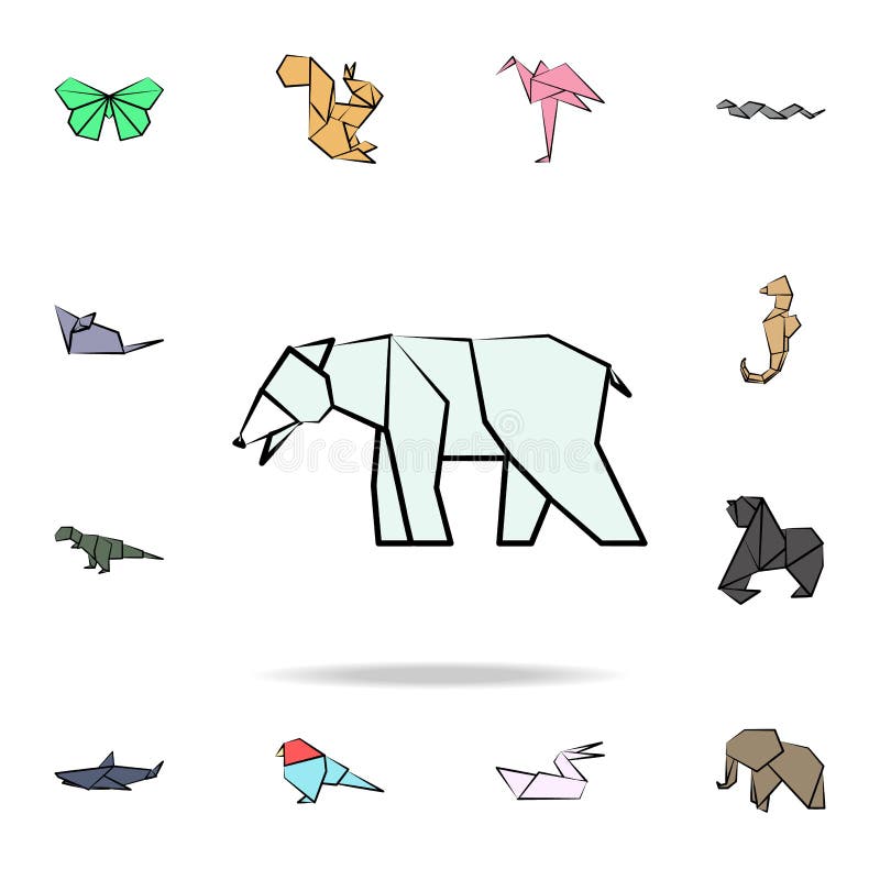 polar bear colored origami icon. Detailed set of origami animal in hand drawn style icons. Premium graphic design. One of the royalty free illustration polar bear colored origami icon. Detailed set of origami animal in hand drawn style icons. Premium graphic design. One of the royalty free illustration
