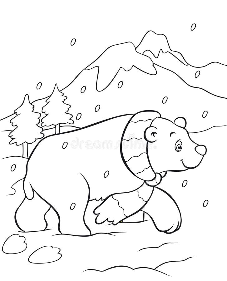 Polar bear coloring book