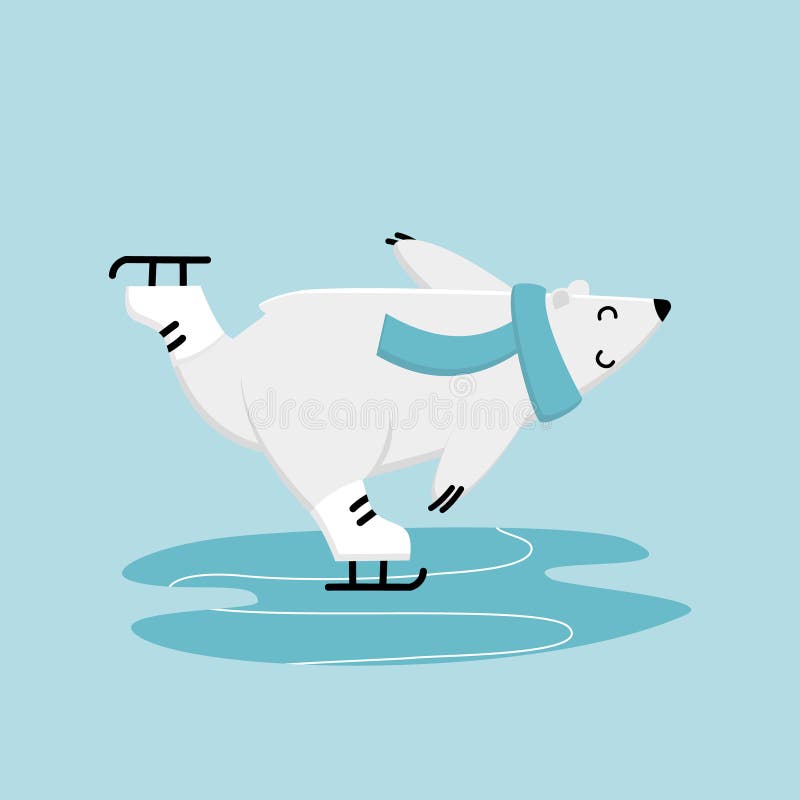  Zirni Cartoon Ice Hockey Sport Polar Bear Mascot Sport Sticker  Decal Design : Sports & Outdoors
