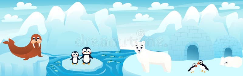 Cartoon Scene Arctic Animals Stock Illustrations – 268 Cartoon Scene Arctic  Animals Stock Illustrations, Vectors & Clipart - Dreamstime
