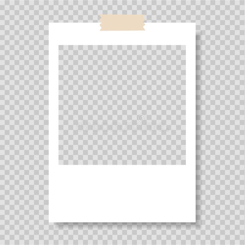 Blank photo frames with paper clip Royalty Free Vector Image