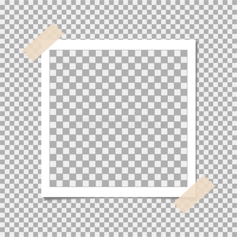 Photo frame with shadow adhesive tape Royalty Free Vector