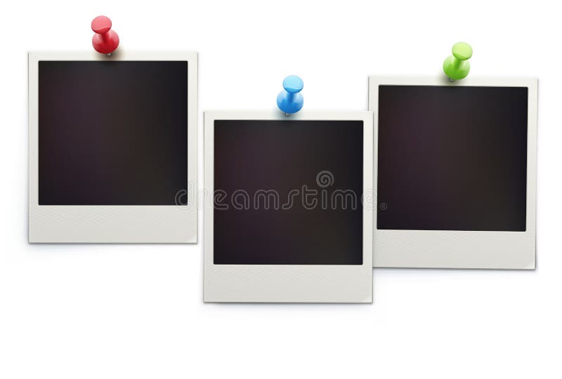 Polaroid photo frames stock illustration