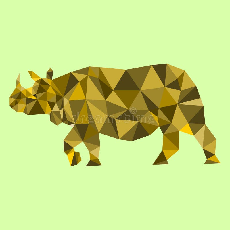 Polart rhino-design stock illustrationer