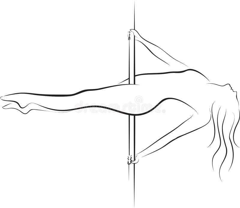 Рисунок пилоне девушка на пилоне