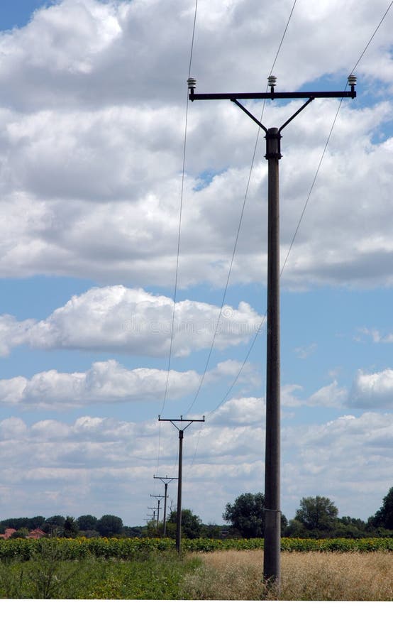 Pole of electricity
