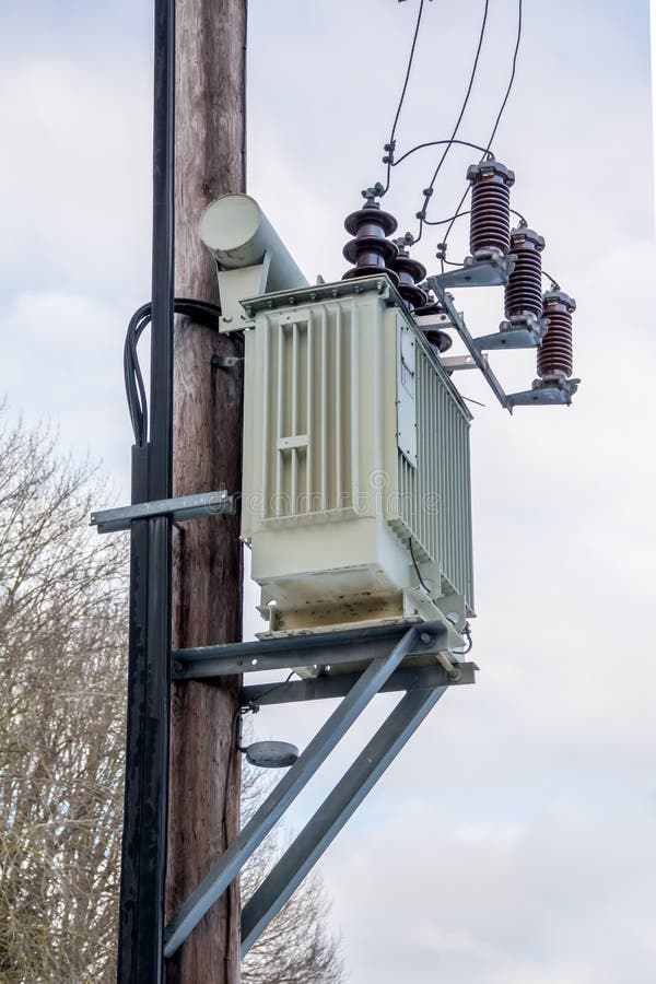Pole Mounted Transformer editorial photo. Image of electrical 84960136