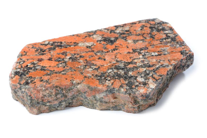 Polerad granit isolerad på vit bakgrund arkivbild
