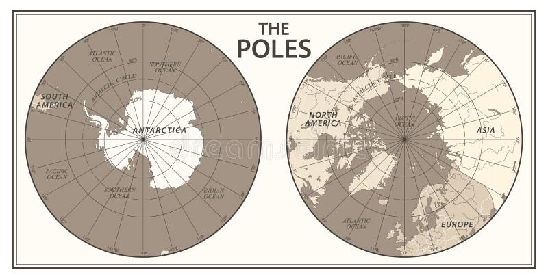 North Pole South Pole Map