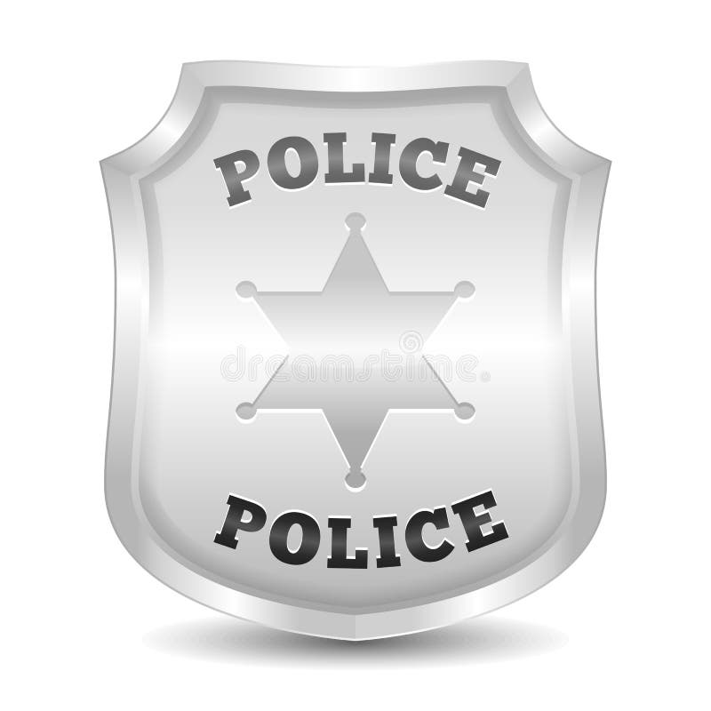 Law and Legal Clipart-police officer silver badge clipart