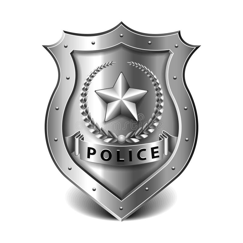 Police badge on white vector vector illustration Police badge on white vector vector illustration