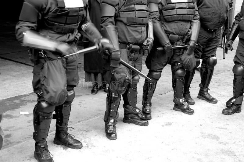 Police bodies in riot gear stock image Police bodies in riot gear stock image