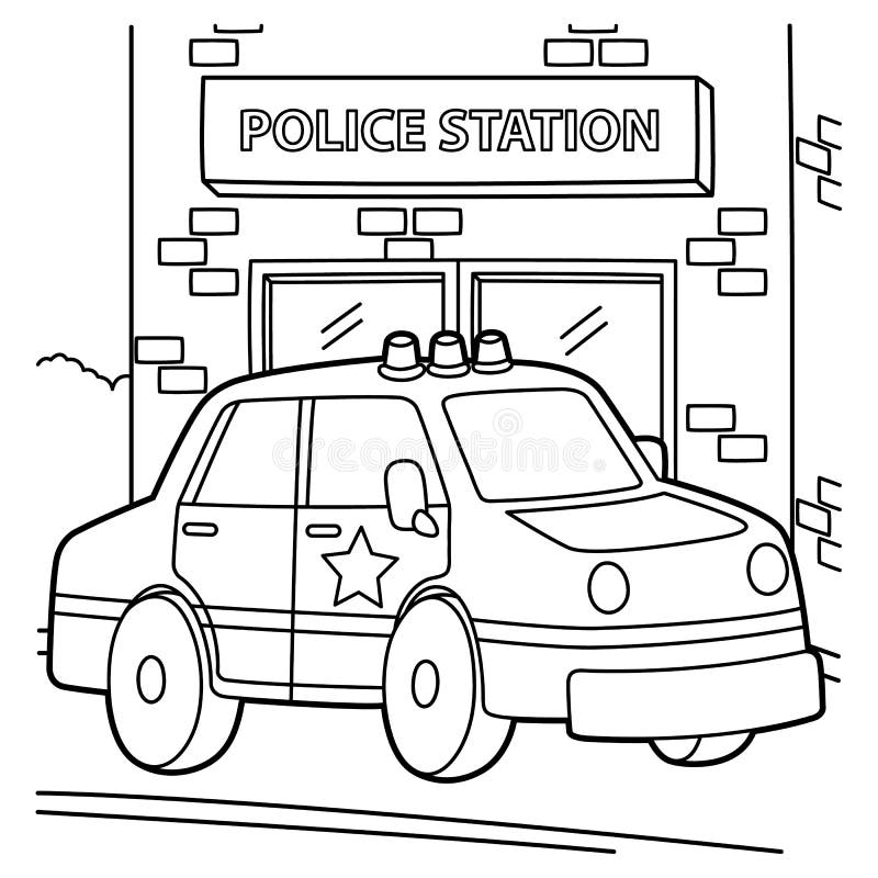 police station coloring page