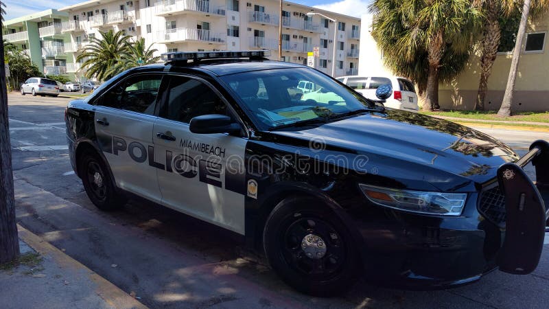 Police car in Miami beach