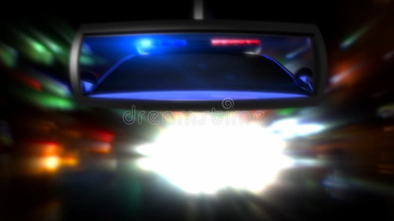 Police Car In The Rearview Mirror Stock Video Video Of Bulb Video 43666827