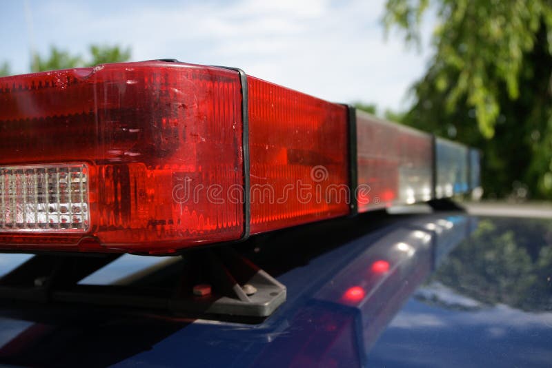 Police Car Strobe Lights stock photo. Image of siren 10203124