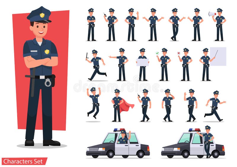 Police character vector design no12
