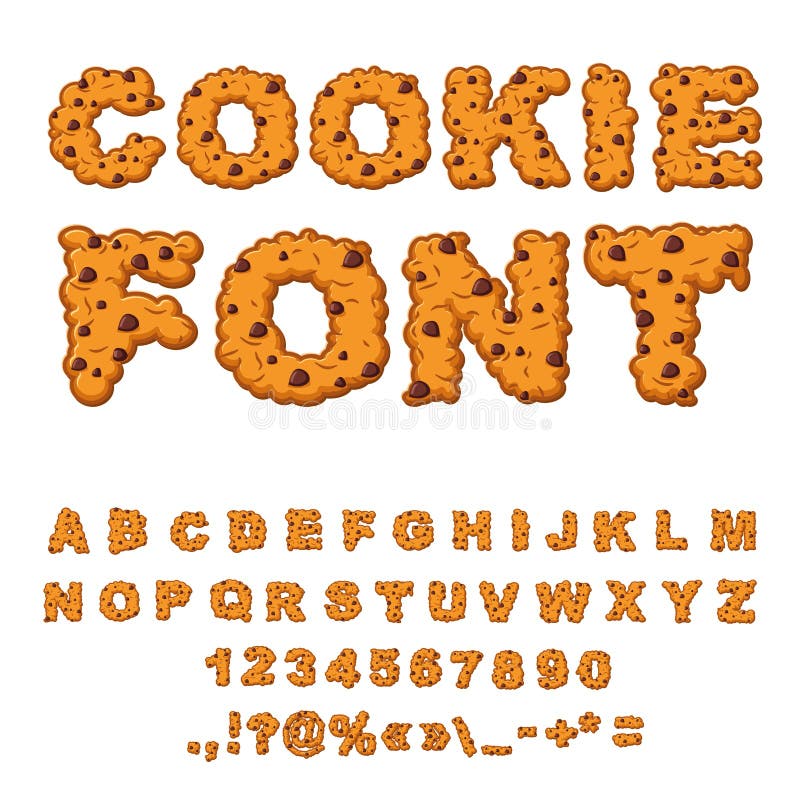 Biscuits D'une Lettre Police De Biscuit Symbole D'alphabet De Biscuit De  Farine D'avoine Illustration de Vecteur - Illustration du cuisine, biscuit:  85430683