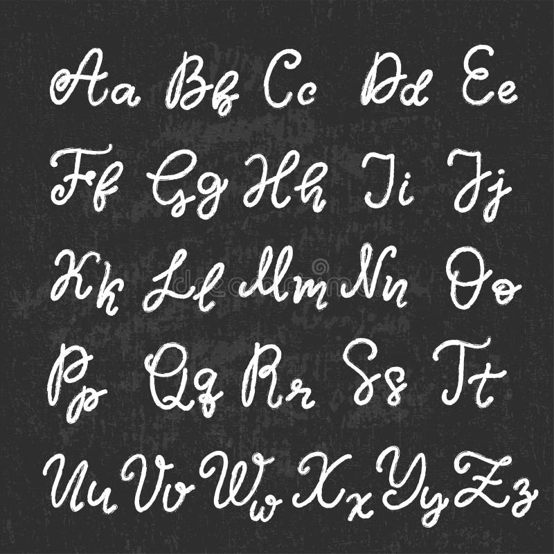 Police de inscription tir?e par la main, alphabet illustration stock Police de inscription tir?e par la main, alphabet illustration stock