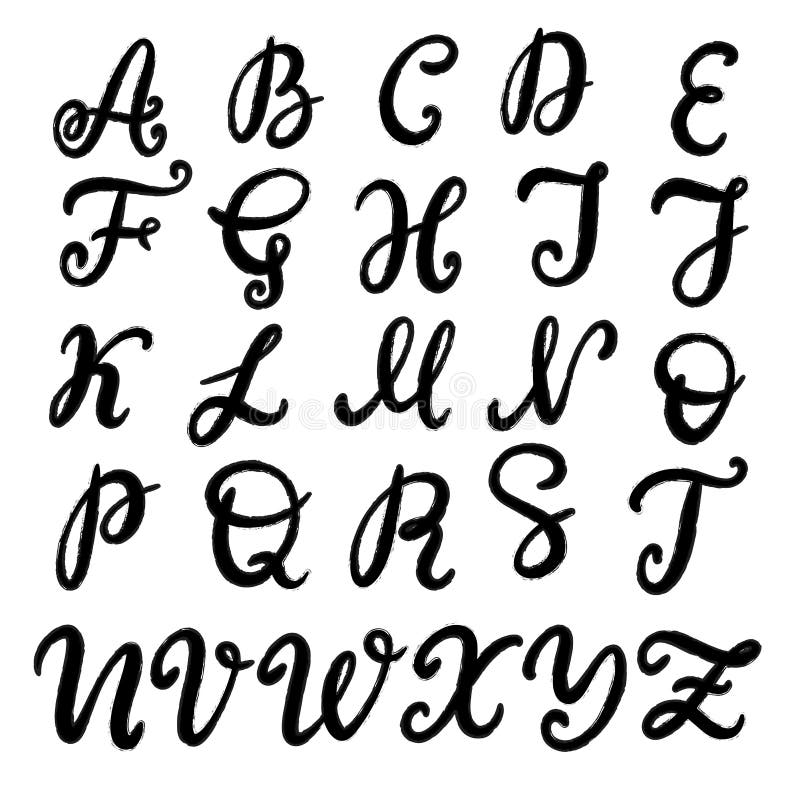 Police de inscription tir?e par la main, alphabet illustration stock Police de inscription tir?e par la main, alphabet illustration stock