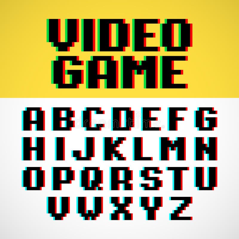 Police de pixel de jeu vidéo