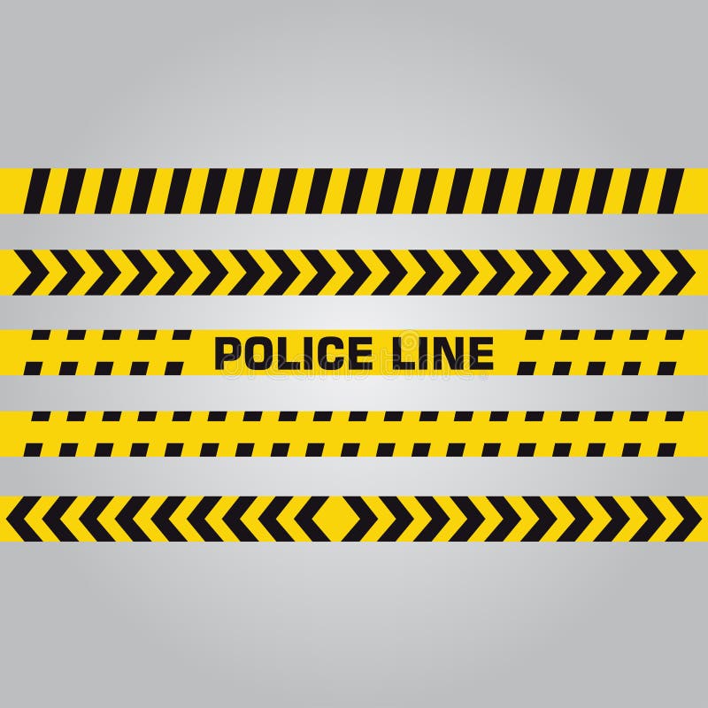Police Line and Danger Tape. Caution Tape Stock Vector - Illustration ...