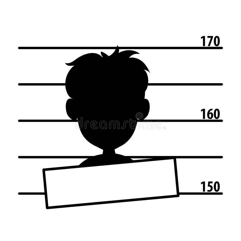 Blank Criminal Police Lineup Or Mug Shot Vector Background Stock