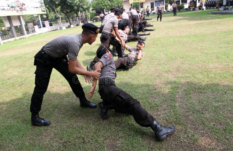 Police martial arts editorial stock image. Image of woman 76466674