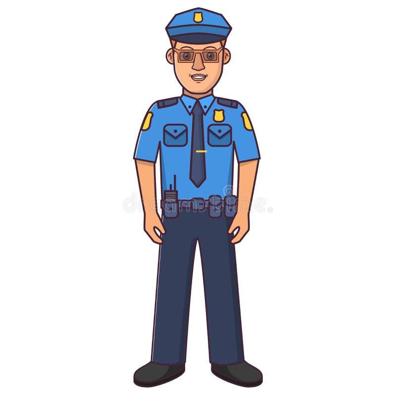 Police Officer Cartoon Character. Police Man in a Uniform. Stock Vector -  Illustration of occupation, cartoon: 198956080