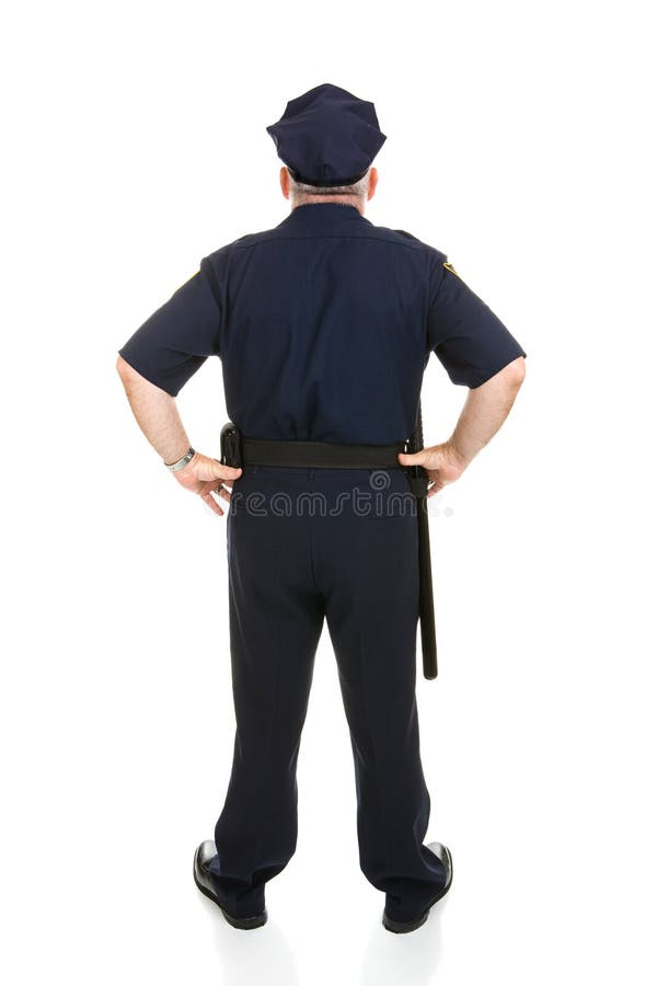 Police Officer Full Body Rear