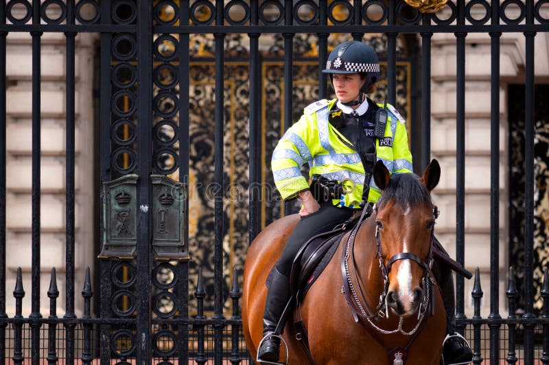 Police Officers on Duty during the Changing of the Guard at Buckingham