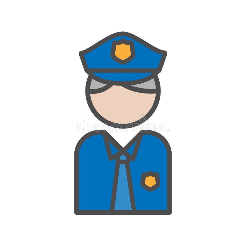 Police and security people avatar icon stock illustration Police and security people avatar icon stock illustration