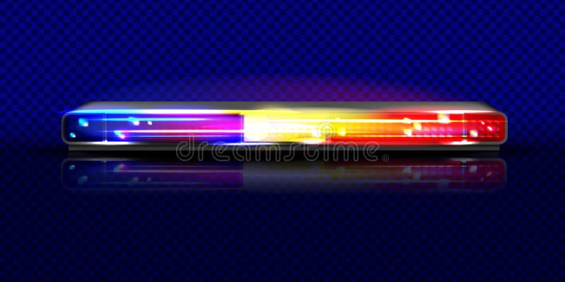 Police siren alarm light flasher 3D vector beacon