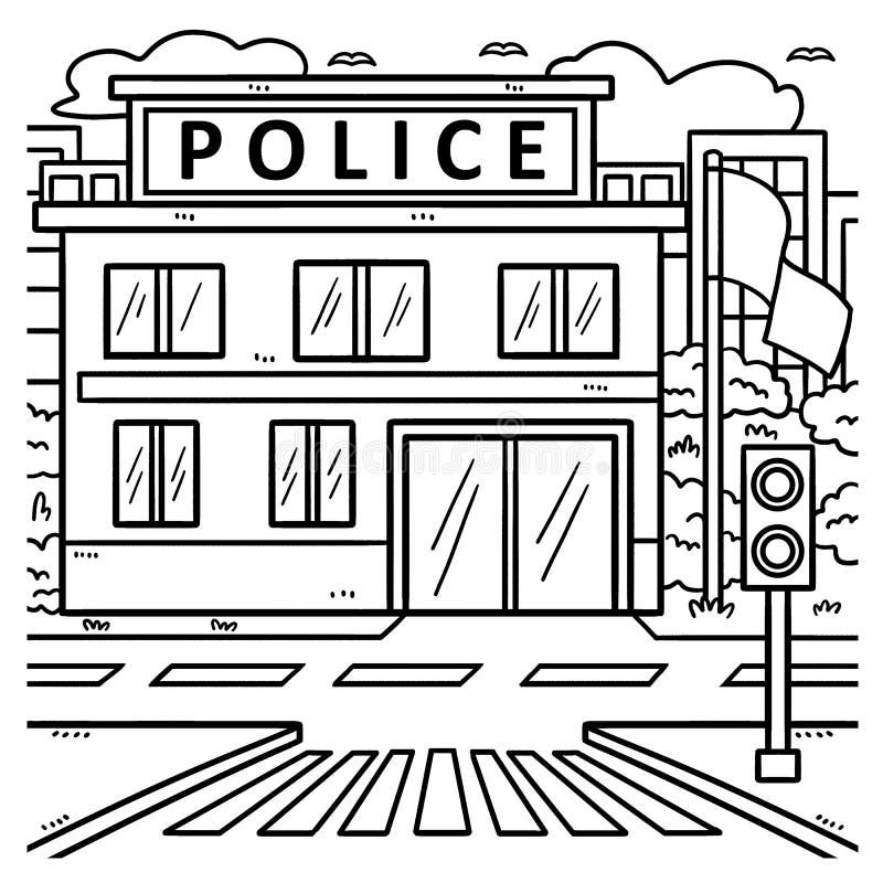 https://thumbs.dreamstime.com/b/police-station-coloring-page-kids-cute-funny-provides-hours-fun-children-color-very-easy-suitable-little-258782675.jpg