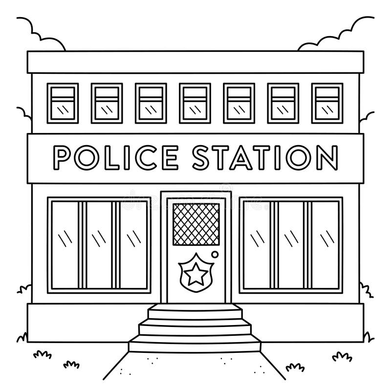police station coloring page