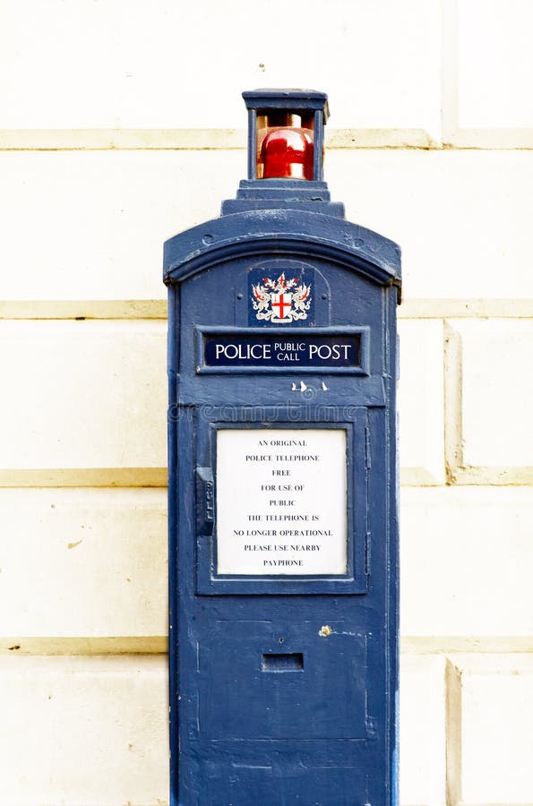 Police telephone box stock photo. Image of police, help 22215738