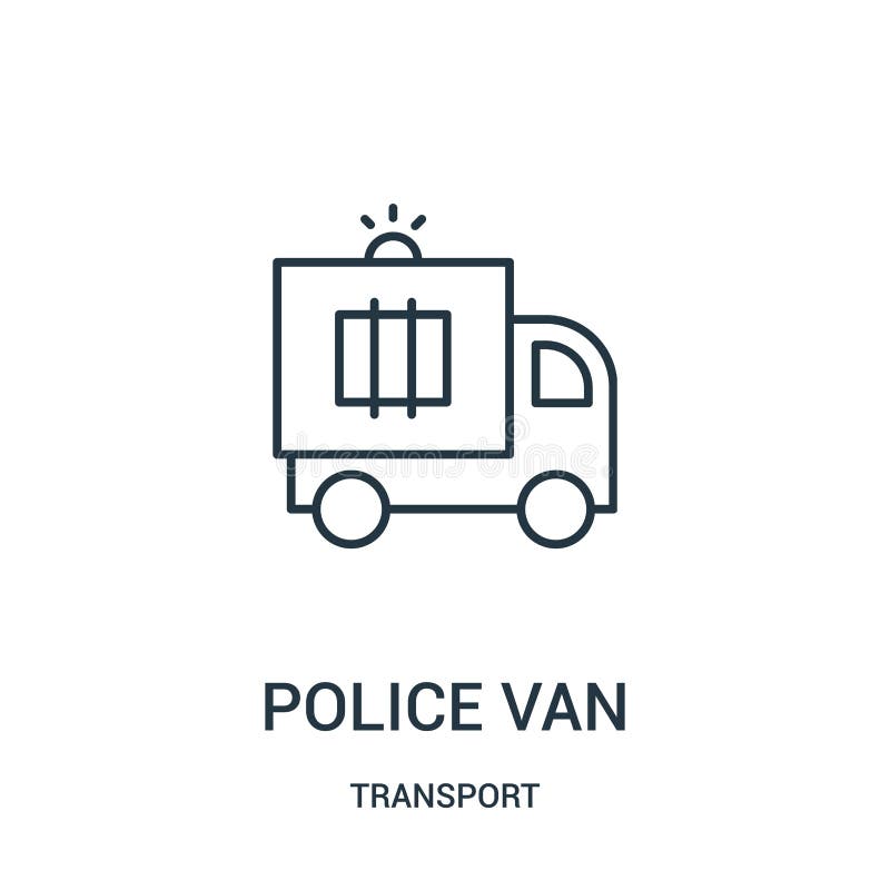 police van icon vector from transport collection. Thin line police van outline icon vector illustration stock illustration police van icon vector from transport collection. Thin line police van outline icon vector illustration stock illustration